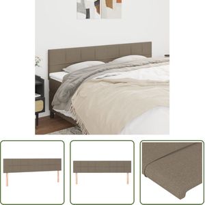 The Living Store Hoofdbord - Hoofdeind - Taupe - 180 x 5 x 78/88 cm (B x D x H)