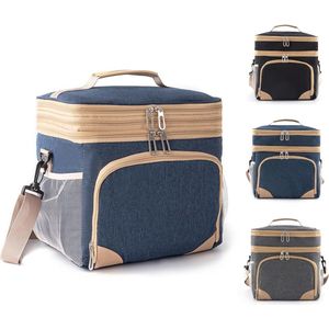Koeltas - 15 liter - ideaal voor picknick en camping - blauw