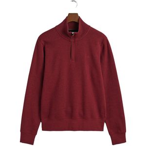 Gant Sacker Rib Half Rits Trui Rood Man