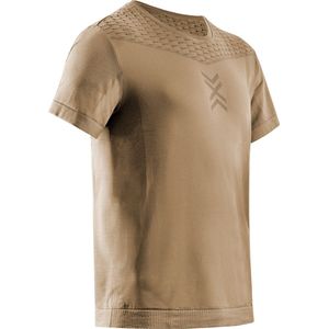 X-BIONIC Heren X-Ential Korte Mouw Shirt - Temperatuurregulerend, lichtgewicht & ademend - Comfortabele pasvorm voor sport, outdoor & vrije tijd - Zand, S