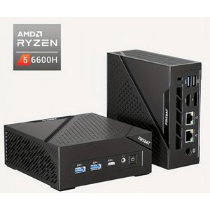 Mini Pc – Compact Desktop – Kleine Computer – Systeem Unit – Werkstation – AMD Ryzen 5 6600H 6-Core – 16GB DDR5 RAM & 512GB SSD – Drievoudige Beeldscherm Ondersteuning & Wi-Fi 6