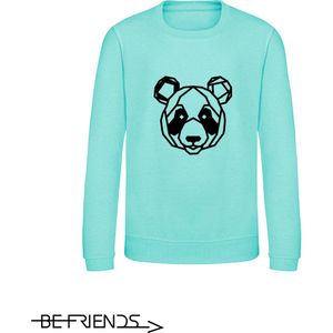 Be Friends Sweater - Panda - Heren - Mint groen - Maat S