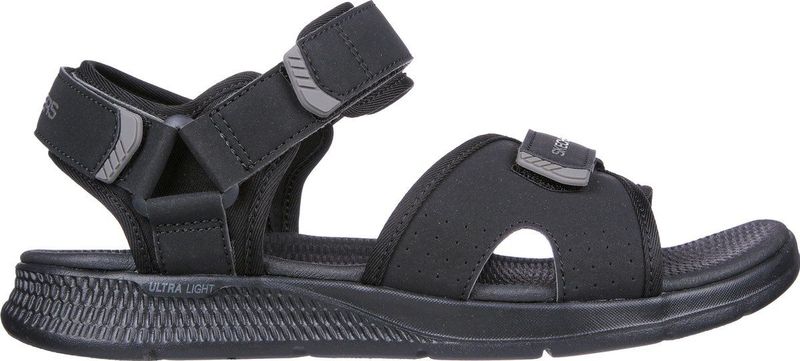 Skechers - Go Consistent Sandalen - Zwart - Imitatieleer - Klittenbandsluitingen