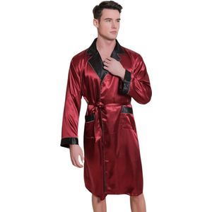 Bovista Satijnen Badjas Heren - Kimono - Kamerjas - Satijn - Ochtendjas - Pyjama - Maat XL
