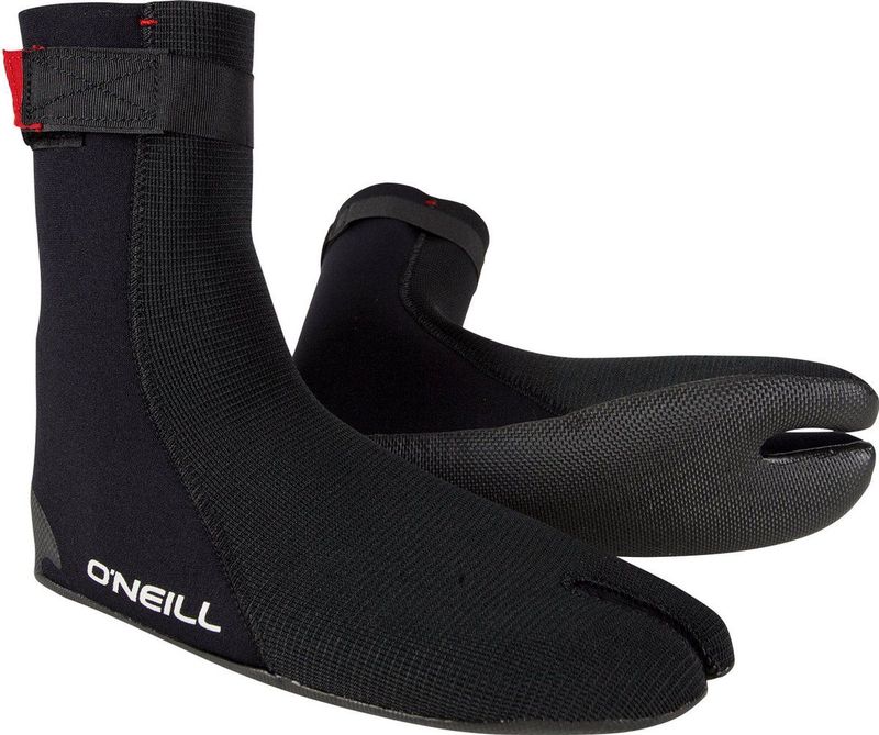 2025 O'neill Heat Ninja 3mm Split Toe Boots - Black