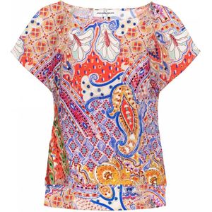 &Co Women top Lilly w.color paisley - Sand