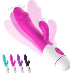 Duo Vibrator - Elektrische G-Spot Dildo met Dual Trillingen - Waterdichte Siliconen Clitoris Penetratie - Roze