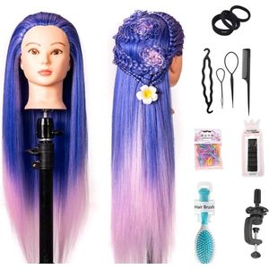 Kappershoofd 26 inch Trainingshoofd van 100% Synthetische Vezel voor Hairstyling en Vlechten