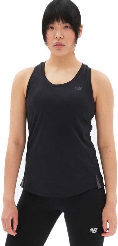 New Balance Q Speed Jacquard Mouwloos T-shirt Zwart XS Vrouw