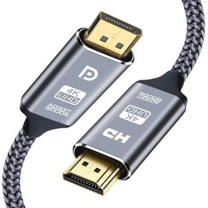 AdroitGoods DisplayPort naar HDMI Kabel - 4K 60Hz Ultra HD 4K - 200cm - Displayport Kabel