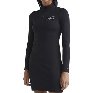 Tommy Jeans Dames Jurken Mini jurken Dresses - Zwart - Maat XS