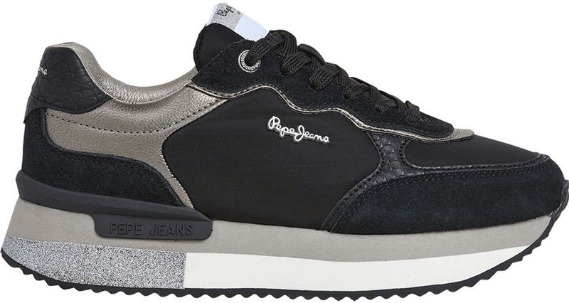 Pepe Jeans - PLS600008 Rusper Glam - Leren Sneakers - Bruin - Casual