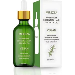 Mirezza Rozemarijn haarolie - Rozemarijn olie - Sterke haarolie tegen haaruitval en voor sterke haargroei met biotine & natuurlijke oliën - Rosemary oil - Hair growth oil - Haargroei serum