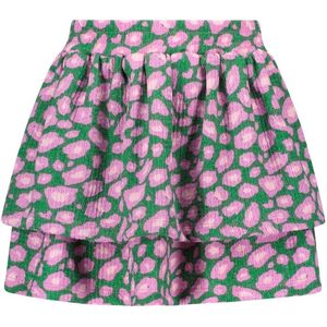 B.Nosy - Ruth - Zomer Rok - Groen/Roze AOP - 2-laags