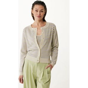 Mexx Striped Knit Cardigan Lavender Purple Dames - Maat Xs