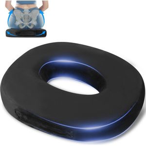 Crrynuo Ringkussen - Aambeienkussen - Donutkussen - Stuitbeen - Orthopedisch traagschuimkussen - Houdingcorrectie