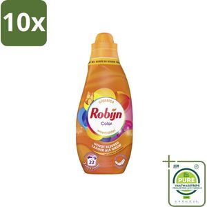 10 x Robijn – Vloeibaar Wasmiddel – Klein & Krachtig Classics Color - 665 ml - Grootverpakking - Kleurbehoud - Kleurherstel - Kleurserum - Wasmiddel Kleur - Wasmiddel Voor Gekleurd Was