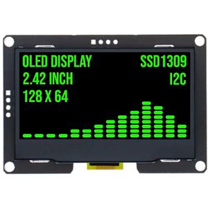 OTRONIC® 2.4 inch OLED display 128x64 Groen I2C SSD1309 3.3V