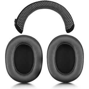 WH-1000XM5 vervangende oorkussens compatibel met Sony WH-1000XM5 hoofdband (oorkussens + hoofdband zwart en wit)