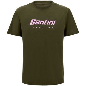 Santini T-shirt Met Korte Mouwen Groen S Man,Vrouw