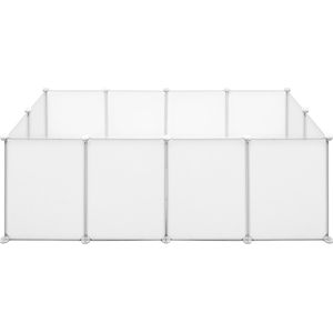 Happyment Dierenren Loca - Extra hoog - Knaagdierenren Ren - Verstelbaar - Konijnenren - Kippenren - Puppyren - Kattenren - Zwart - 142x72x45 cm