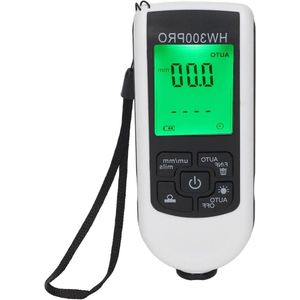 Digitale Meter voor Autolakdiktemeting - Verflaagmeter met Draagbaar Touw en Automatische Uitschakelfunctie (Wit)