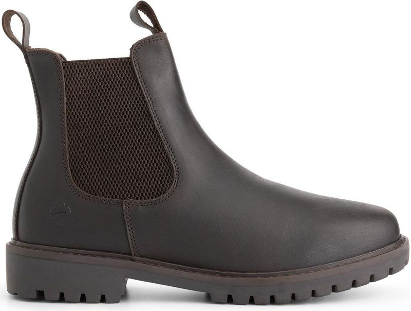 Travelin - Sandnes - Chelsea Boots - Donkerbruin - Wolgevoerd