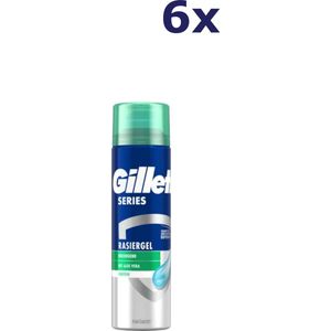 6x Gillette Series Scheergel Sensitive 200 ml