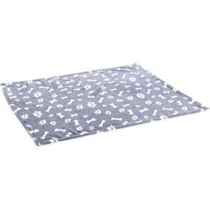 Flamingo Zuma - Deken Honden;katten - Fleece Deken Zuma Grijs Bot/poot 100x150cm - 1st