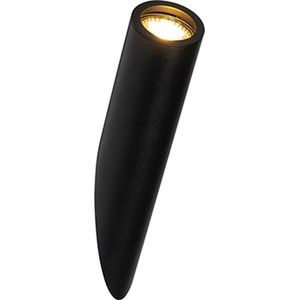 QAZQA slam - Moderne Wandlamp voor binnen - 1 lichts - Ø 56 mm - Zwart - Woonkamer | Slaapkamer | Keuken