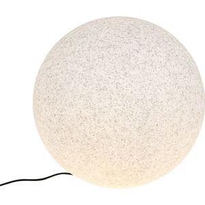 QAZQA Nura - Moderne Vloerlamp - Staande Lamp - 1 Lichts - H 74.7 cm - Grijs - Buitenverlichting