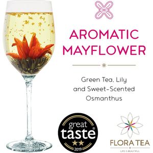 Theebloem - nieuwe thee - Thee kado - Thee van Flora Tea Aromatic Mayflower (2 stuks) -Kado tip - Thee Cadeau - Thee