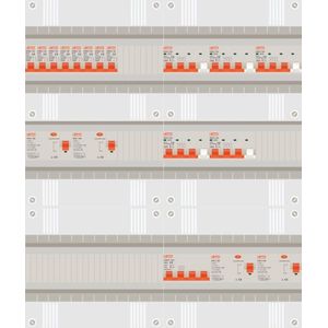 3 fase groepenkast met 8 licht groepen en 5 krachtgroepen