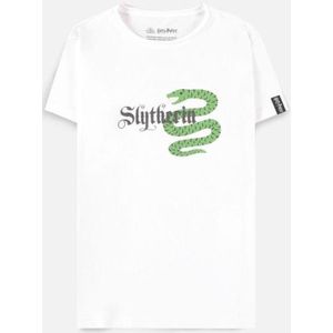 Harry Potter - Slytherin Kinder T-shirt - Kids 158 - Wit