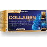 Nutraxin Gold Collageen Beauty Shots Plus 10000 mg 10 x 50 ml Shot (Vis collageen, Hyaluronzuur, Quitte, Carnitine, Co-enzym Q 10, Vitamine C) - Herbal - Bio - vis collageen - Collageen Supplement - collageen