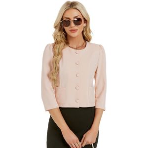 Blazer Elegante damesblazer slim fit voor dames Gebroken wit S