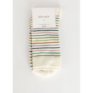 Sissy-Boy - Multicolour gestreepte rib sokken