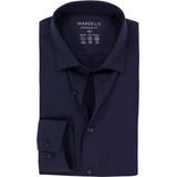 MARVELIS - Modern Fit - Overhemd - Donkerblauw - Strijkvriendelijk