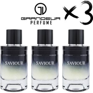 Saviour - Eau De Parfum, 3 X 100 ML Valentine, Vaderdag, Herenparfum, Valentijn, parfum voor heren, parfum heren, parfum mannen, valentijn cadeautje voor hem, valentijnsdag voor mannen