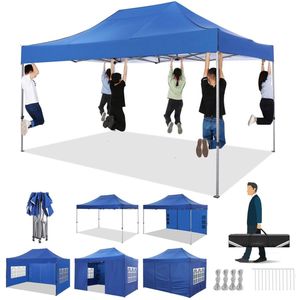 Partytent – Buitentent – Tuinentent – Schaduwdoek – 3X4,5 Meter – Waterdicht – Stevig Metalen Frame
