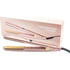 Professionele Keramische Stijltang - 230 Graden, Gouden Roze Afwerking