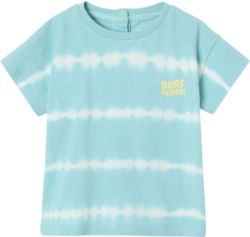 T-shirt - Baby - Turquoiseblauw - Tie-dye Effect