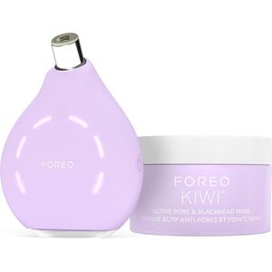 FOREO KIWI derma microdermabrasie-apparaat + KIWI masker tegen poriën & mee-eters