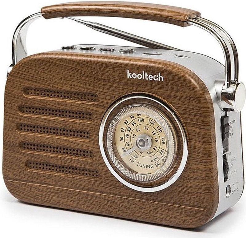 KoolTech Jazz Retro Radio - AM / FM Bluetooth - Donkerbruin