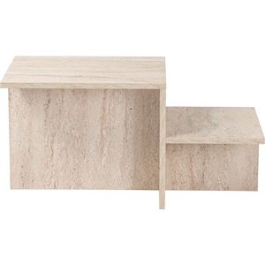 Asir - Salontafel - Travertijn - 80 x 40 x 40 cm