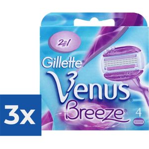 Gillette Venus Breeze - 4 Scheermesjes - Voordeelverpakking 3 stuks
