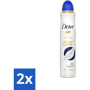 2 x Dove - Deodorant - Spray Advanced Care - Frisse en langdurige bescherming - 200 ml - Dove Deodorant - Antitranspirant - Deodorant Spray - 72 Uur Bescherming - Gevoelige Huid