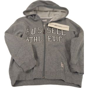 RUSSELL ATHLETIC/ KIDS/ HOODY/ LONG ZIPPER / GREY/128
