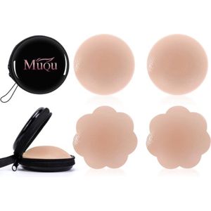 MuQu Tepelcovers - Tepelbedekkers Onzichtbaar - Silicagel  Tepelhoedje - Tepel bh  - Nipple Covers Herbruikbaar - Set van 2 paar
