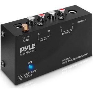 Pyle Audio Versterker- Stereo Versterker- RCA Ingang- RCA Uitgang- 9V Batterij